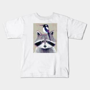 Raccoon and Magpie Kids T-Shirt